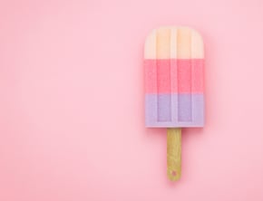 a purple, pink and orange popsicle