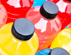 jugs of colorful water