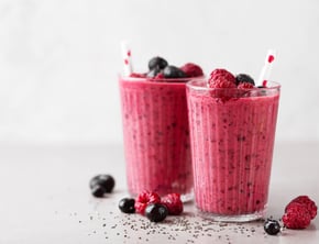 two berry smoothies