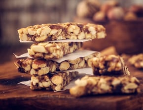 crispy granola bars with nuts