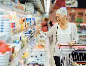 Person shopping at a grocery store