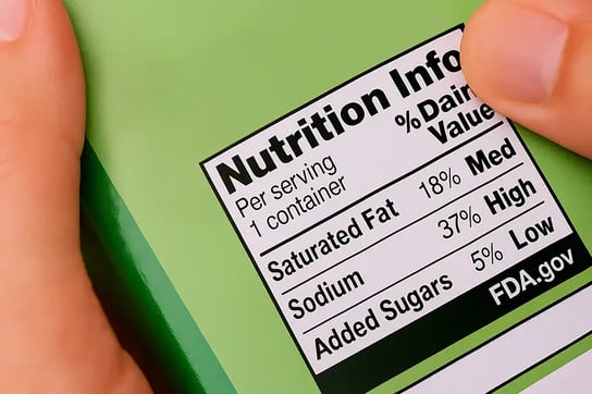 new front of product label from fda