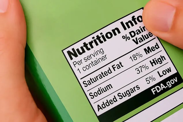 new front of product label from fda