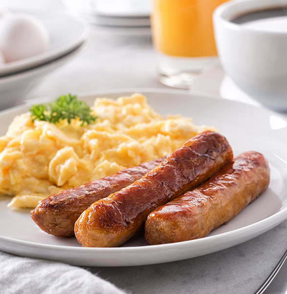 sausage and eggs